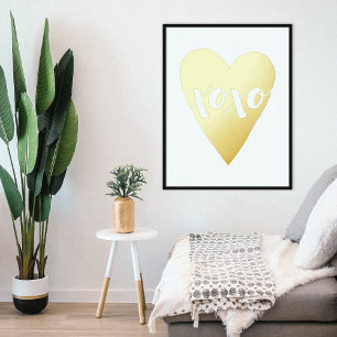 Folie XOXO Hart Valentijnsdag Art Print Poster