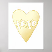 Folie XOXO Hart Valentijnsdag Art Print Poster (Voorkant)