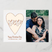 Folie XOXO Valentijnsdag Kaart - Wit (Voorkant)