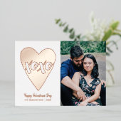 Folie XOXO Valentijnsdag Kaart - Wit (Staand Voorkant)