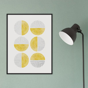 Folie Yellow Circle geometrische kunst print Poste