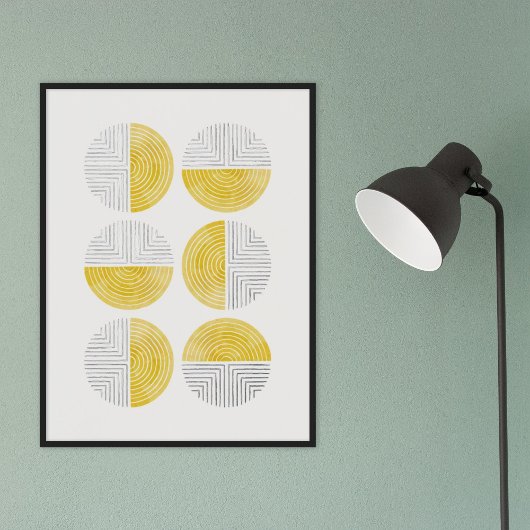 Folie Yellow Circle geometrische kunst print Poste