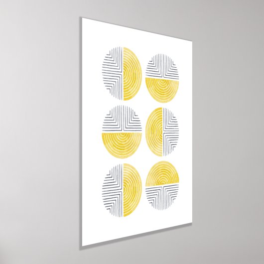 Folie Yellow Circle geometrische kunst print Poste (Laagn)