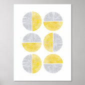 Folie Yellow Circle geometrische kunst print Poste (Voorkant)