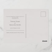 Folie Zwaan bruiloft Save the Date Briefkaart (Achterkant)