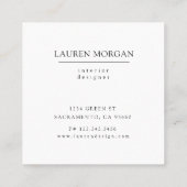 Folie zwarte zilverkleurige zijderupsen bloeit mon vierkante visitekaartje (Achterkant)