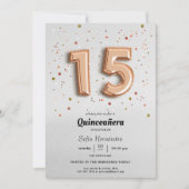 Folieballonnen Quinceañera uitnodiging (Voorkant)