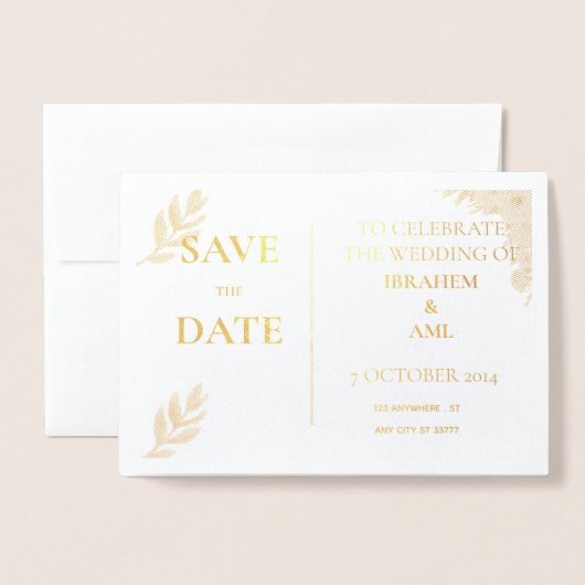 Foliekaart Folie Kaarten (Voorkant met envelop)