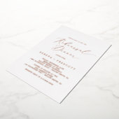 Foliepreparaat met fijne Roos Folie Uitnodiging (Gedraaid)