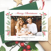 Foliereforage met kerstakerflessen feestdagenkaart