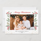 Foliereforage met kerstakerflessen feestdagenkaart (Voorkant)