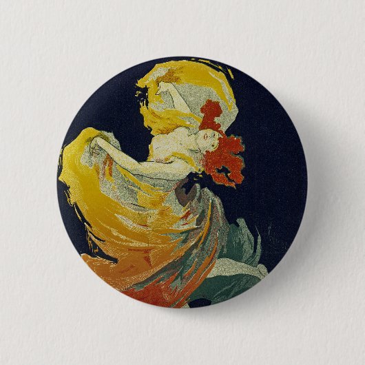 Folies Berger ~ La Loie Fuller Ronde Button 5,7 Cm (Voorkant)