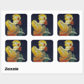 Folies Berger ~ La Loie Fuller Vierkante Sticker (Vel)