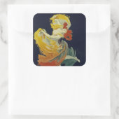 Folies Berger ~ La Loie Fuller Vierkante Sticker (Tas)