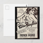 Folies Bergere ad 1930 Briefkaart (Voorkant / Achterkant)