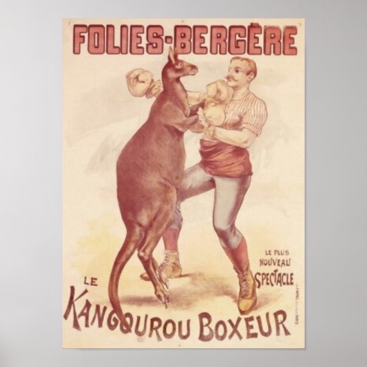 Folies Bergere - Boxing kangaroos Poster (Voorkant)