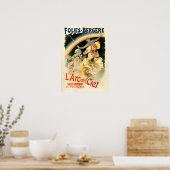FOLIES BERGERE Cheret Paris Cabaret Vintage Poster (Keuken)