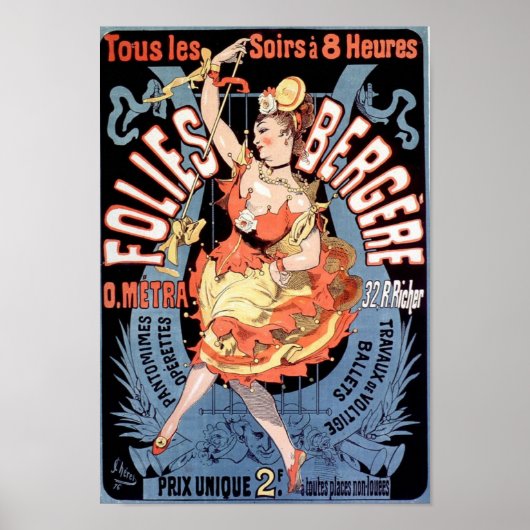 Folies Bergere Franse Adverteren Poster (Voorkant)