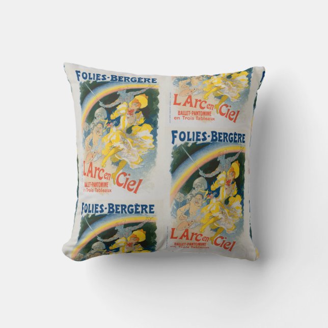 Folies Bergère - L'arc en ciel - Jules Chéret 1893 Kussen (Voorkant)