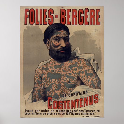 Folies-Bergère Le Capitaine Costentenus Poster (Voorkant)