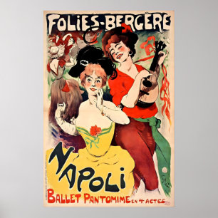 Folies Bergère Parijs 1901 POSTER PRINT A5-A1