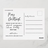 Foliescript met Merry & Bright Gold Foil en met Ke Folie Feestdagen Briefkaart (Achterkant)