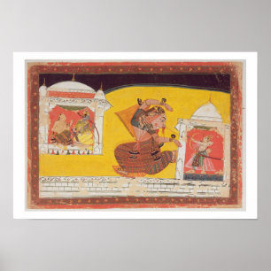 Folio 27 Laksmama snijdt de neus van Surpanakha in Poster