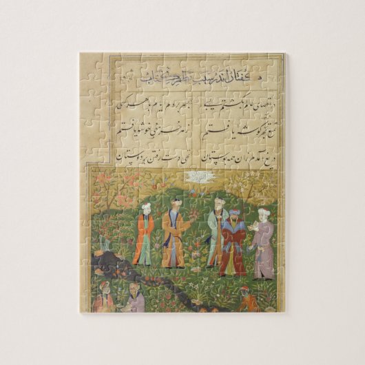 Folio 39, een tuinscène uit de 'Bustan of Sa'd' Legpuzzel (Verticaal)