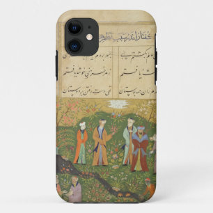 Folio 39, Een tuinscène, uit de 'Bustan van Sa'd iPhone 11 Hoesje
