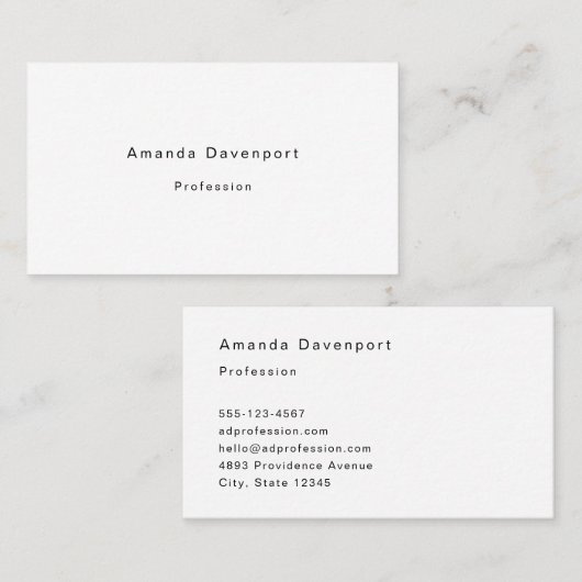 Folio Book Font Business Sjabloon Visitekaartje (Voorkant / Achterkant)
