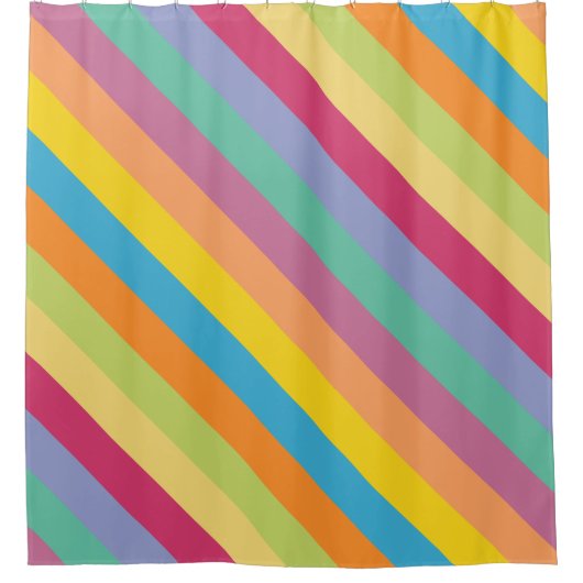 Folite diagonale strepen voor Springtime Douchegordijn (Voorkant)