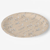 Foliumbladeren stengels in de bladeren- en naaldbl papieren bordje (Gekanteld)