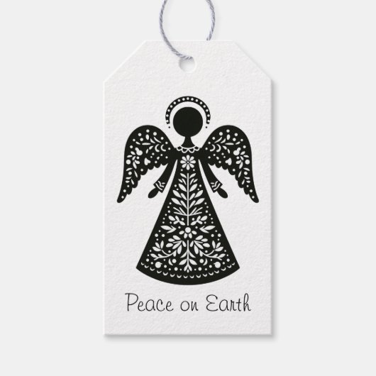 Folk Art Angel Cadeaulabel (Voorkant)