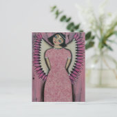 FOLK ART Angel Mist BY LORI EVERETT briefkaart (Staand voorkant)