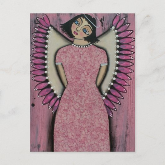 FOLK ART Angel Mist BY LORI EVERETT briefkaart (Voorkant)