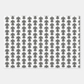 Folk Art Angel Pattern Inpakpapier Vel (Voorkant 3)