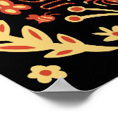 Folk Art Animal Pattern Web Poster (Hoek)