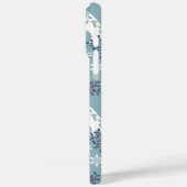 Folk Art Arctic Fox in de sneeuw met Holly Case-Mate iPhone Case (Achterkant / Links)