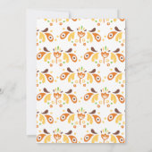 Folk Art Autumn Foliage Housewarming Party Kaart (Achterkant)