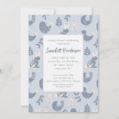 Folk Art Baby shower uitnodiging Scandinavische st (Voorkant)