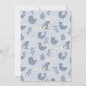 Folk Art Baby shower uitnodiging Scandinavische st (Achterkant)