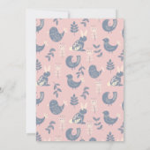 Folk Art Baby shower uitnodiging Scandinavische st (Achterkant)