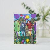 FOLK ART Bird Of Paradise BY LORI EVERETT postcard Briefkaart (Staand voorkant)