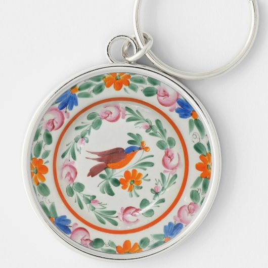 Folk Art Bird Sleutelhanger (Voorkant)