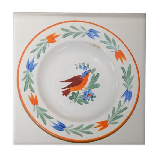 Folk Art Bird Tegeltje (Voorkant)