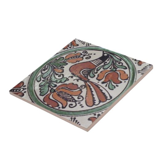 Folk Art Bird Tegeltje (Zijkant)