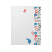Folk Art Birds and Flowers Notepad Notitieblok (Linkerzijde)