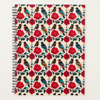  Folk Art Birds & Florals Patroonplanner Planner