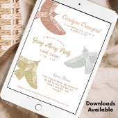 Folk Art Birds Open House Going Away Party Kaart