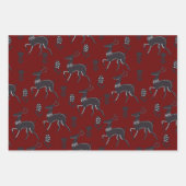 Folk Art Black Deer Trio II Inpakpapier Vel (Voorkant 3)